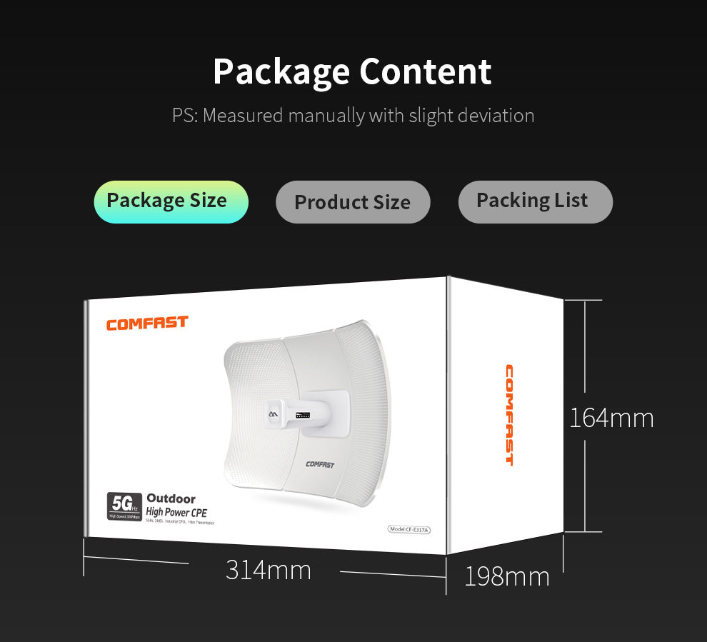 CF-E317A Long Distance Transmission Outdoor Wireless Bridge CPE