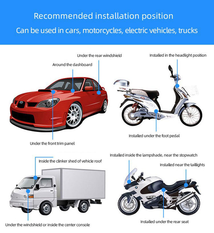 4G GPS Tracker  Car Motorcycle Locator Remote Control  Real Time Monitoring