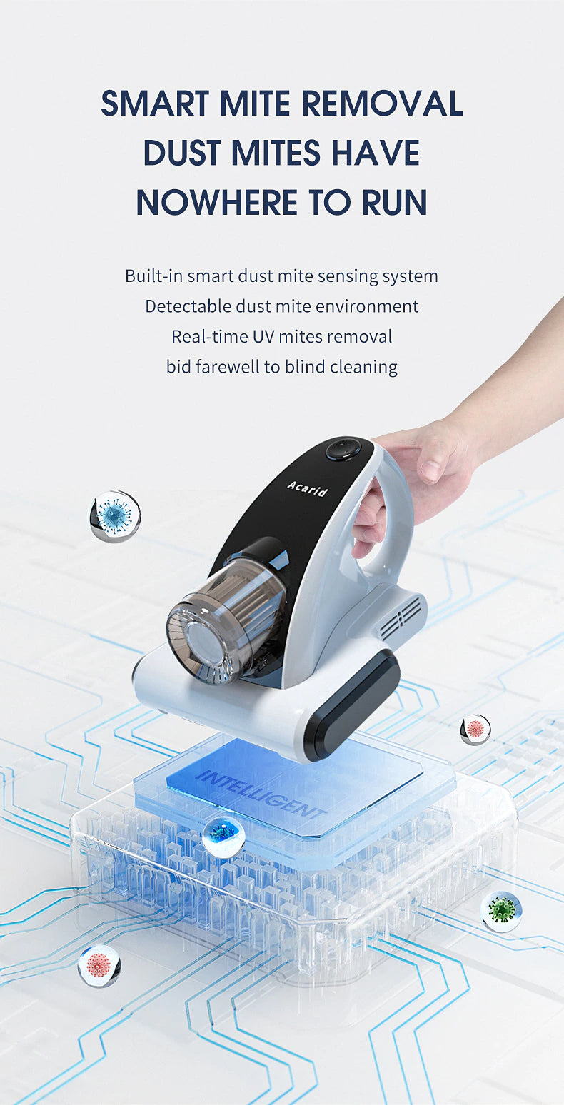 10KPa Mite Removal Vacuum Cleaner Wireless Powerful Suction 2000mah USB Rechargeable Smart Cordless Cleane Accessories for Home