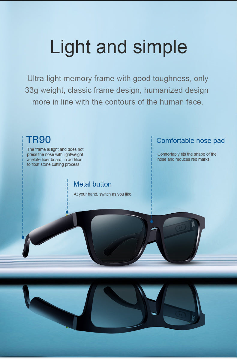 E10 intelligent audio smart glasses