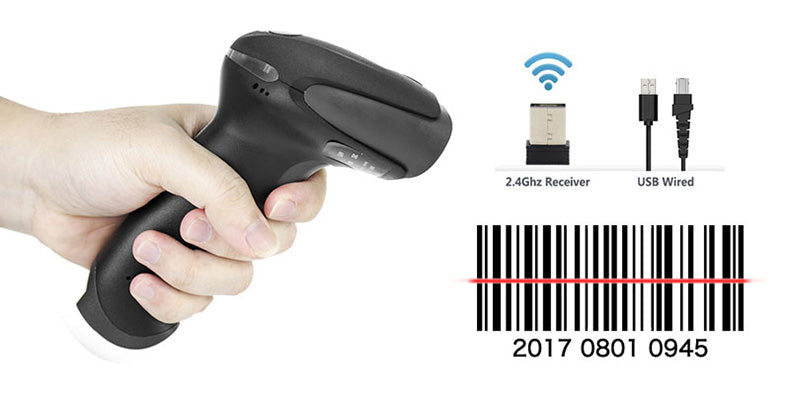 NETUM F6 1D Laser Wireless 2.4G Hz Handheld Barcode Scanner