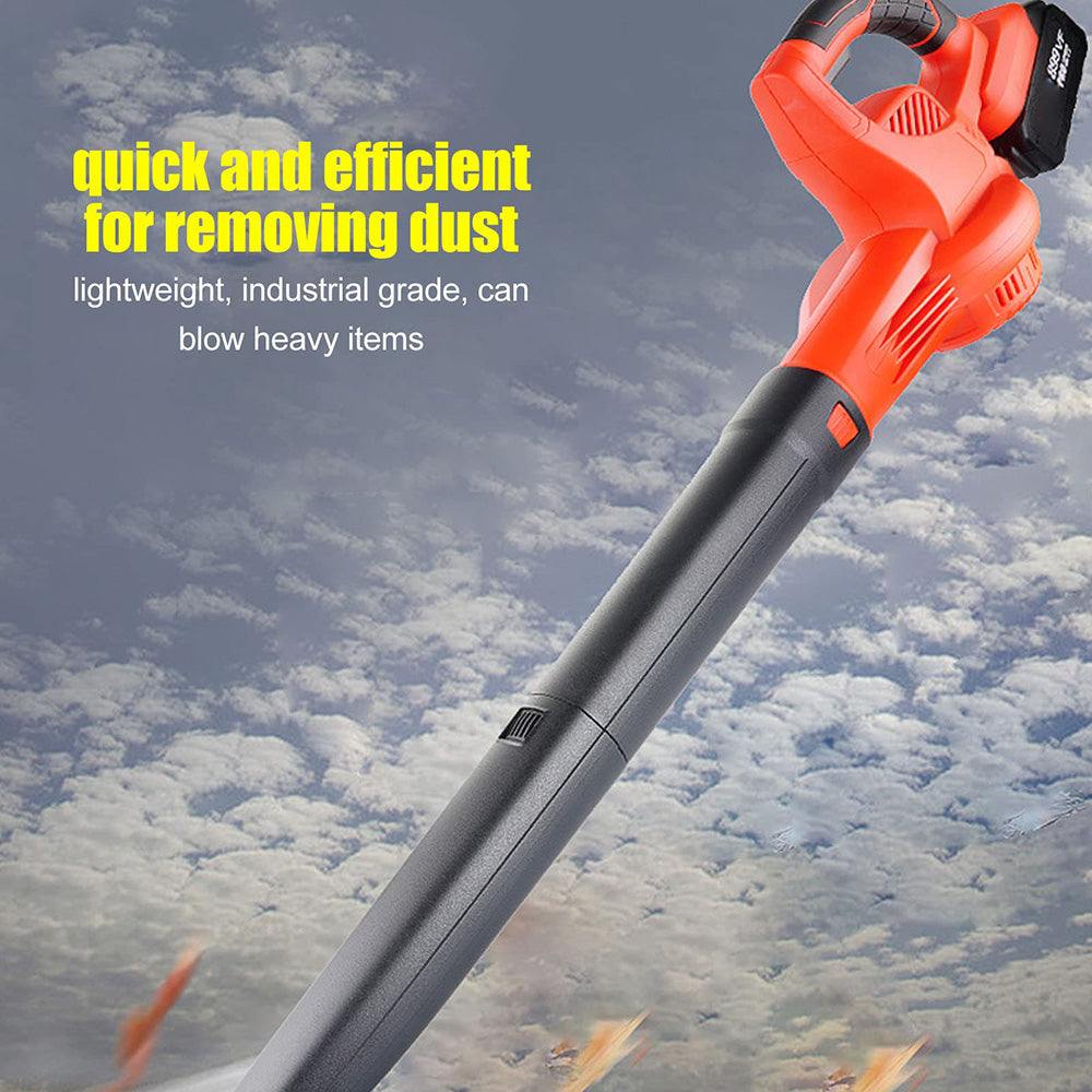 18V 2 Battery Cordless Leaf Blower Handheld Sweeper Air  Suction Machine
