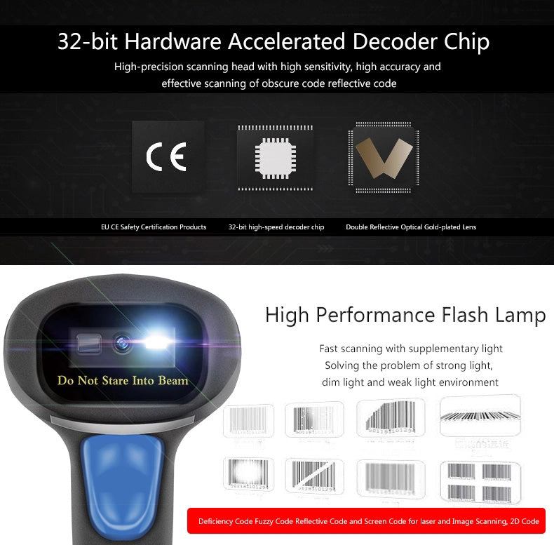 NETUM L5 2D Wired Handheld Auto Barcode Scanner