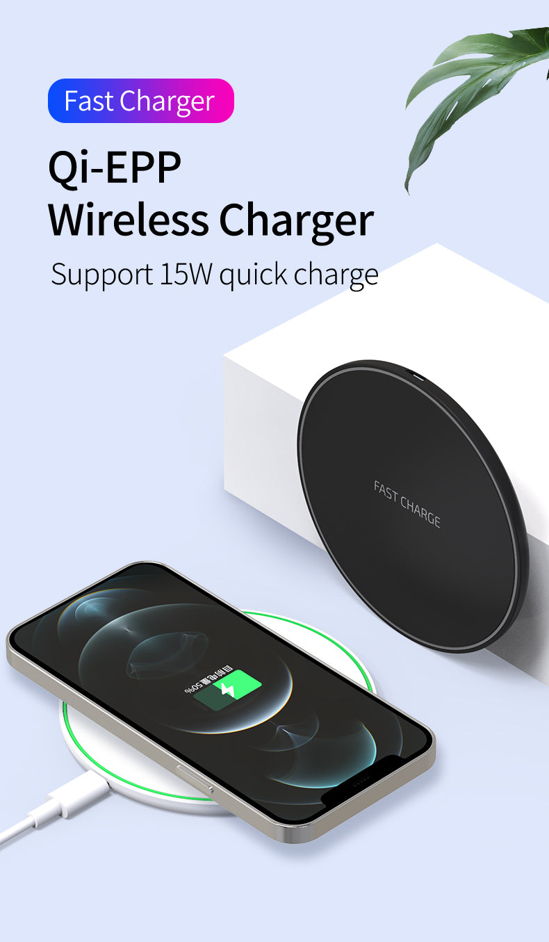 OJD-31A 15W QC Qi Wireless Phone Charging Pad Mat Phone Charger