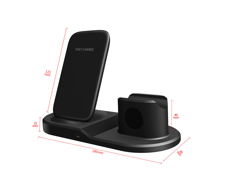 OJD-45 3 in 1 Wireless Charger Fast Charging for iPhone AirPods iWatch