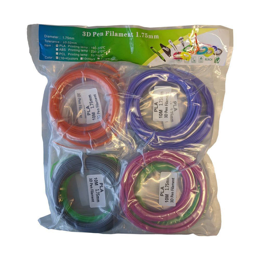 3D Printing Pen PLA 1.75mm Filaments 20 Colors