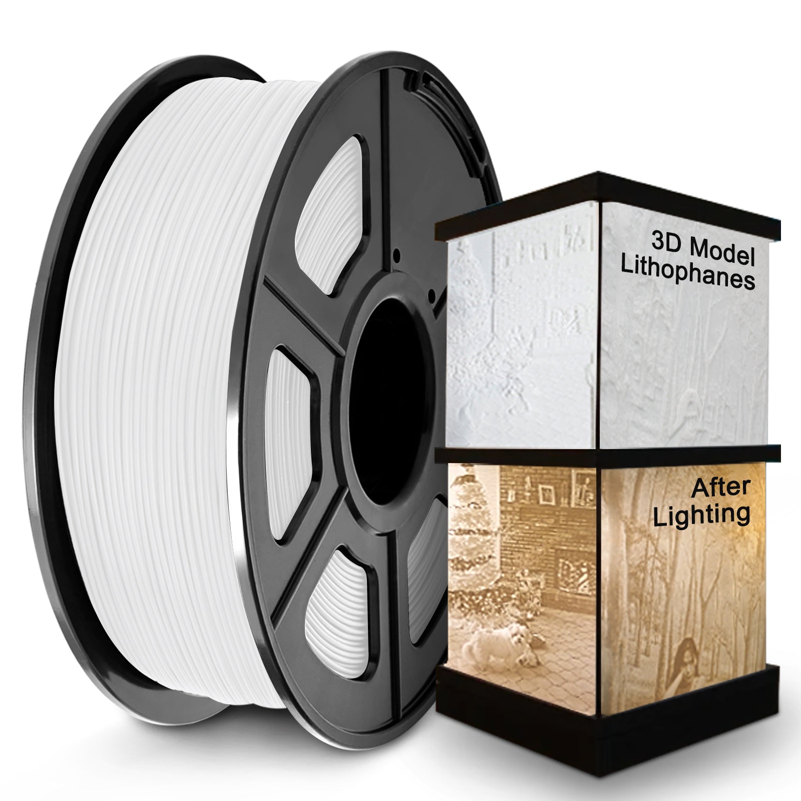 PLA+ 3D Filament 1.75mm White 1KG/Roll