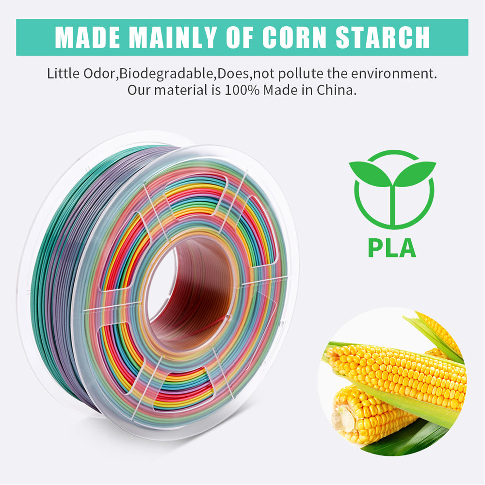 PLA 3D Filament 1.75mm Rainbow-R 1KG/Roll