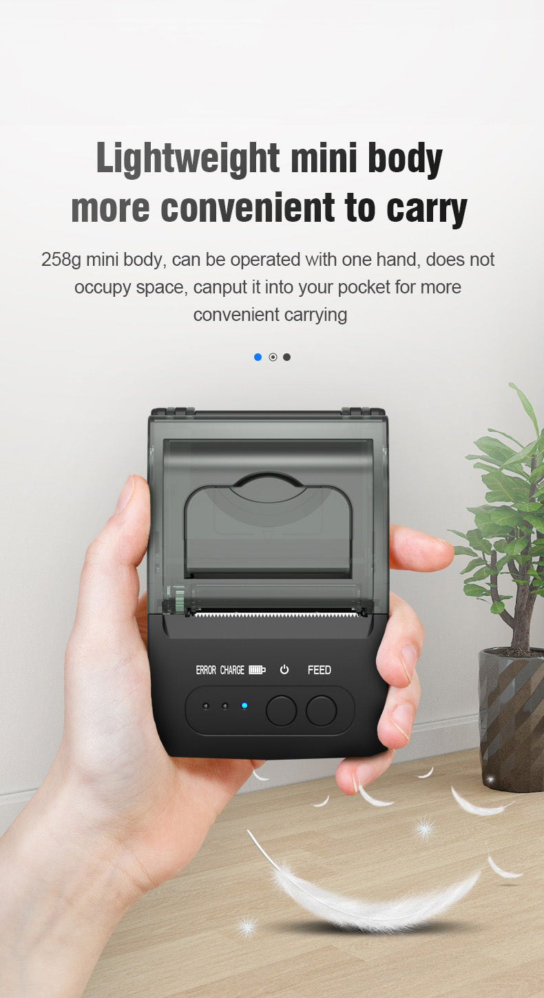 Mini  Portable Thermal Receipt Printer  BT 58mm Mobile Phone Android IOS PC