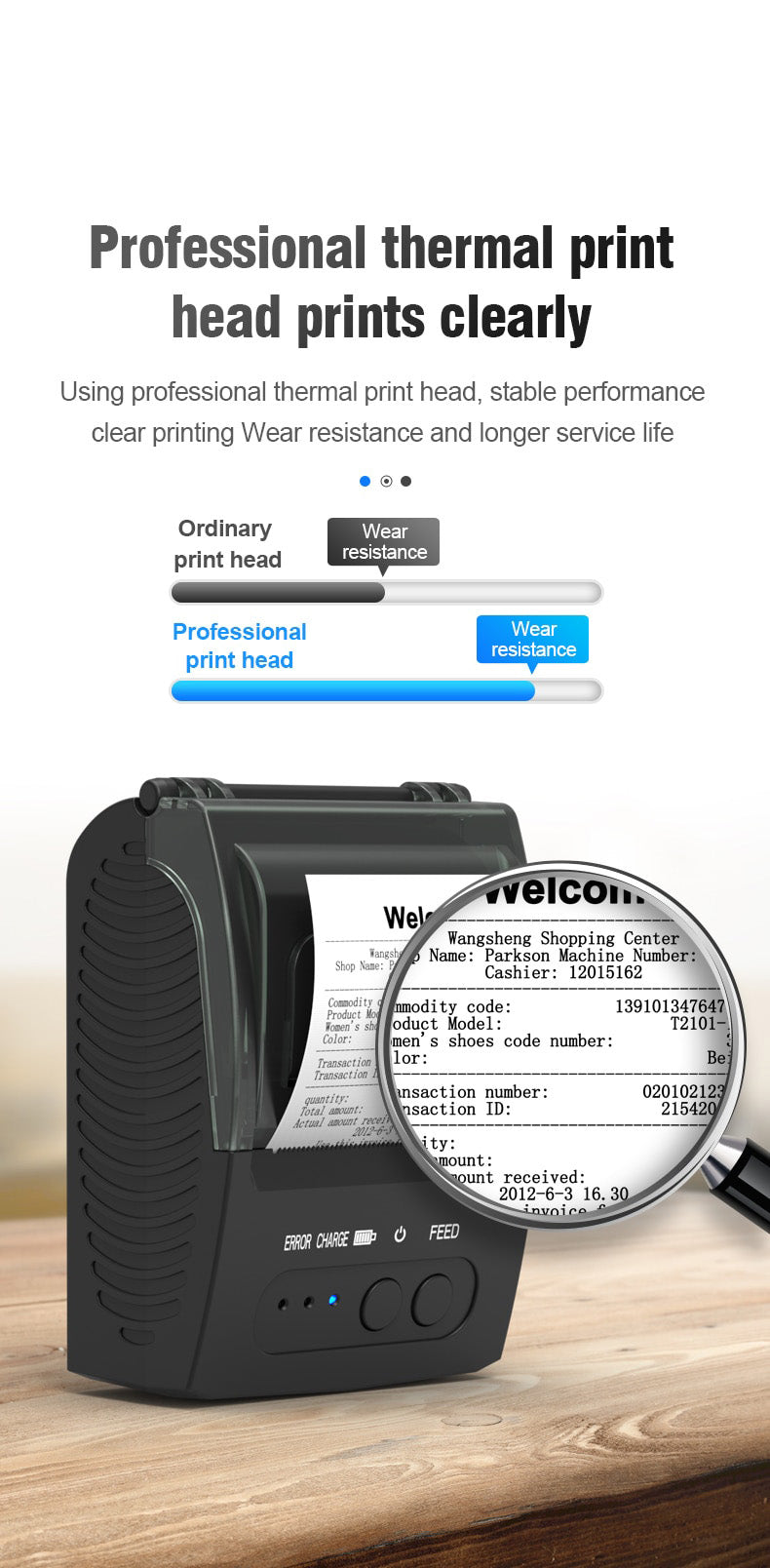 Mini  Portable Thermal Receipt Printer  BT 58mm Mobile Phone Android IOS PC