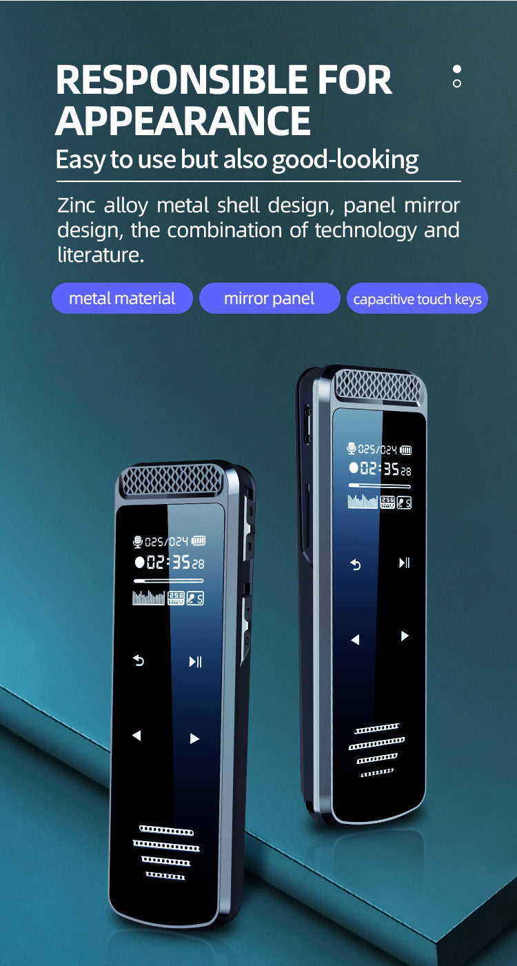 Q55 Digital Voice Recorder Touch Screen Voice-activated HD Noise Reduction