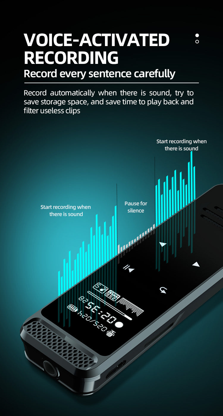 Q55 Digital Voice Recorder Touch Screen Voice-activated HD Noise Reduction