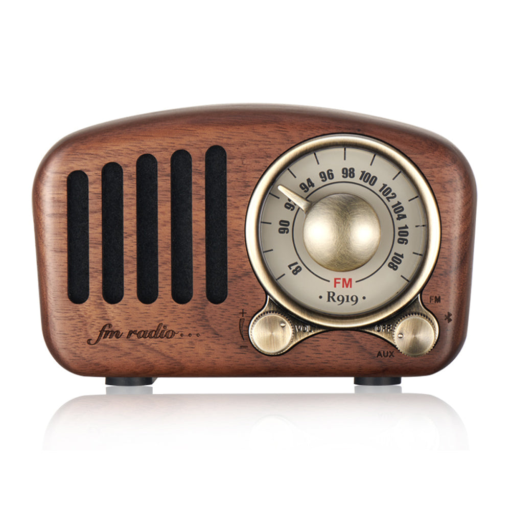 R-919 FM Bluetooth TF Card AUX Portable Vintage Radio Speaker