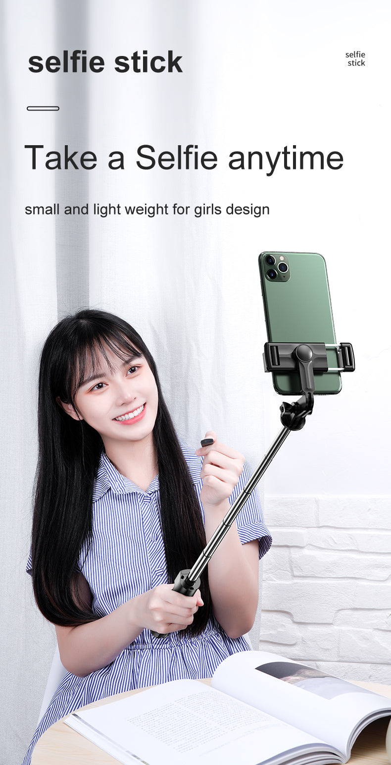 S03 Detachable clip 360 Degree Rotating Wireless Portable Selfie Stick Tripod For Mobile