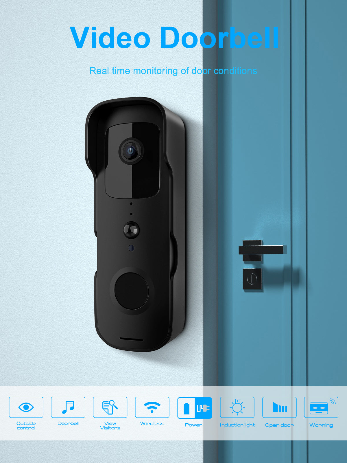 T30 1080P HD Video WiFi Wireless Camera  Mini Video Intercom Two Way AudioDoorbell Smart Home Outdoor  Doorbell