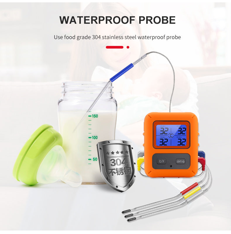 TS-TP40-A Wireless waterproof kitchen 4-pin food thermometer BBQ