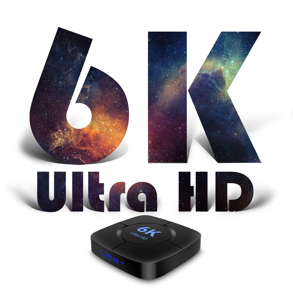 6K 4G+64G 4096 x 2160 4K 60Hz 2160P Android TV box