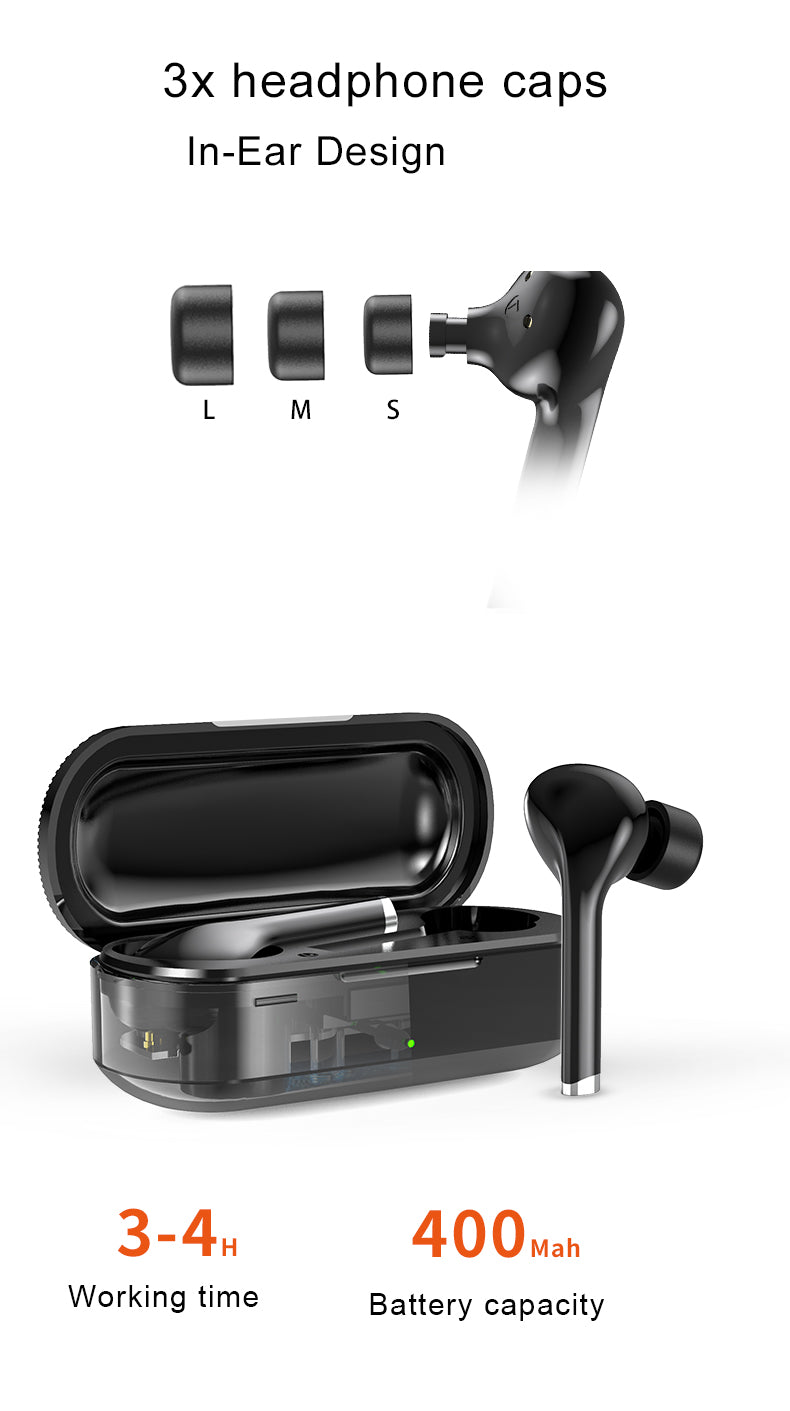 TW12 TWS Wireless Earphone Bluetooth Headset For iOS Android