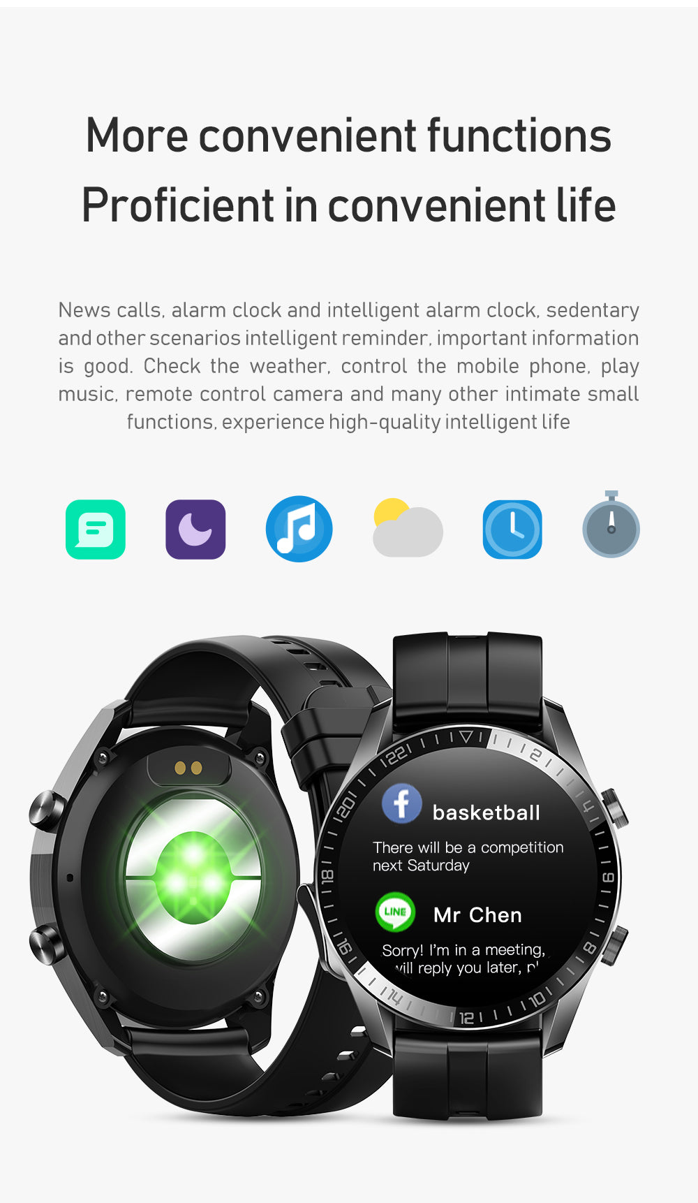 UM59 Smart Watch Bluetooth Blood Pressure Heart Rate IP67 Waterproof For IOS Android