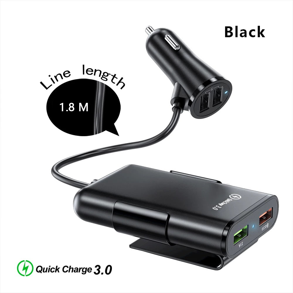 8A Quick Charge 3.0 4 in 1 Car Charger