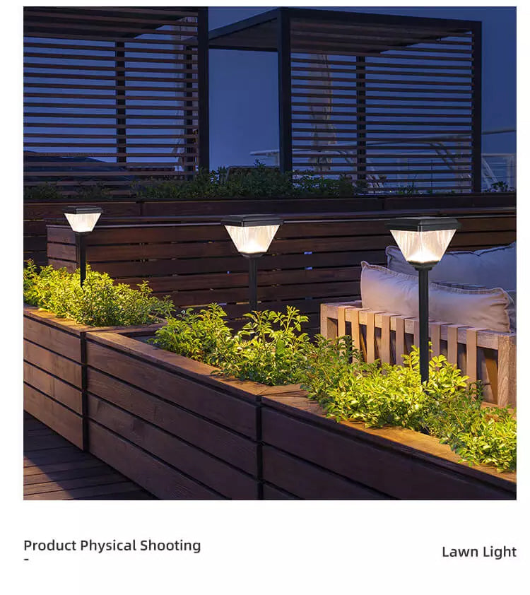 YH011800 Landscape Fence Outdoor Waterproof House  Lighting Solar Pillar Light