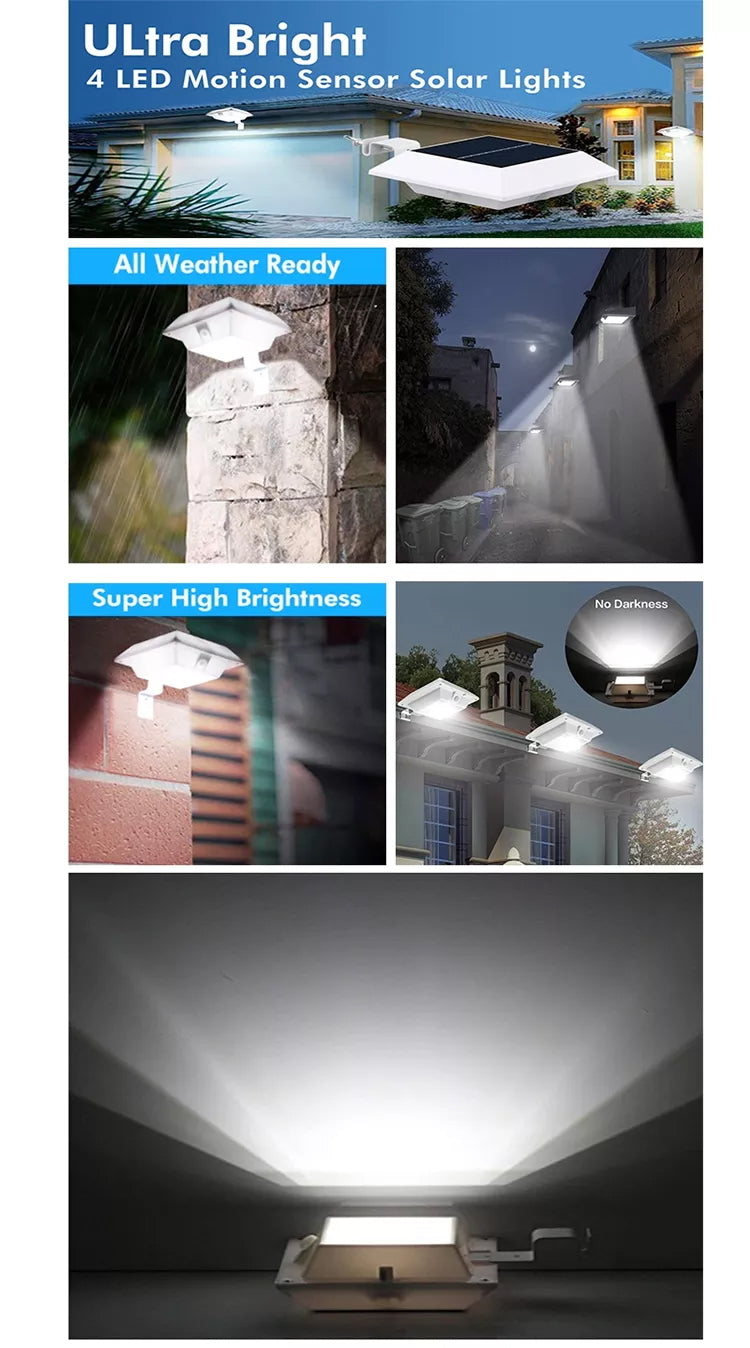 YH0416B Solar Fence Light 12 LED Outdoor Waterproof Wall Lamps