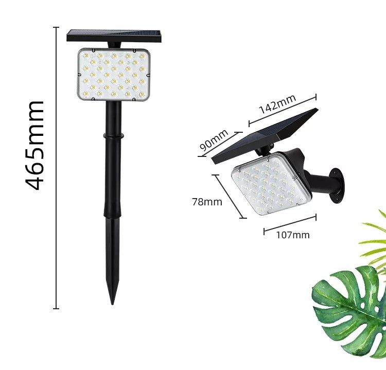 YH0517D Outdoor 2-in-1 Colored Adjustable LED Waterproof Solar Spotlights