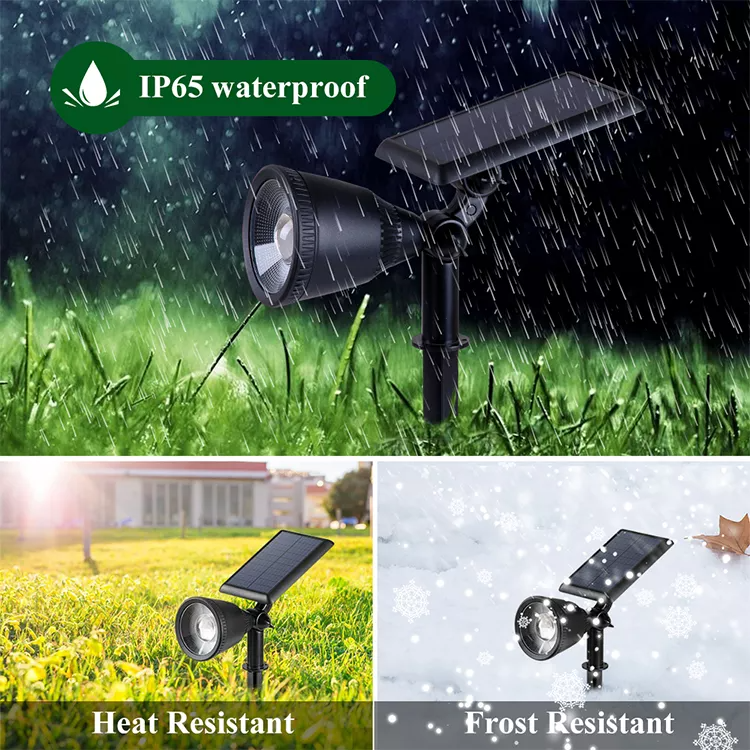 YH0519 Waterproof Led Solar Spot Light  Wireless Outdoor Yard Landscape Light