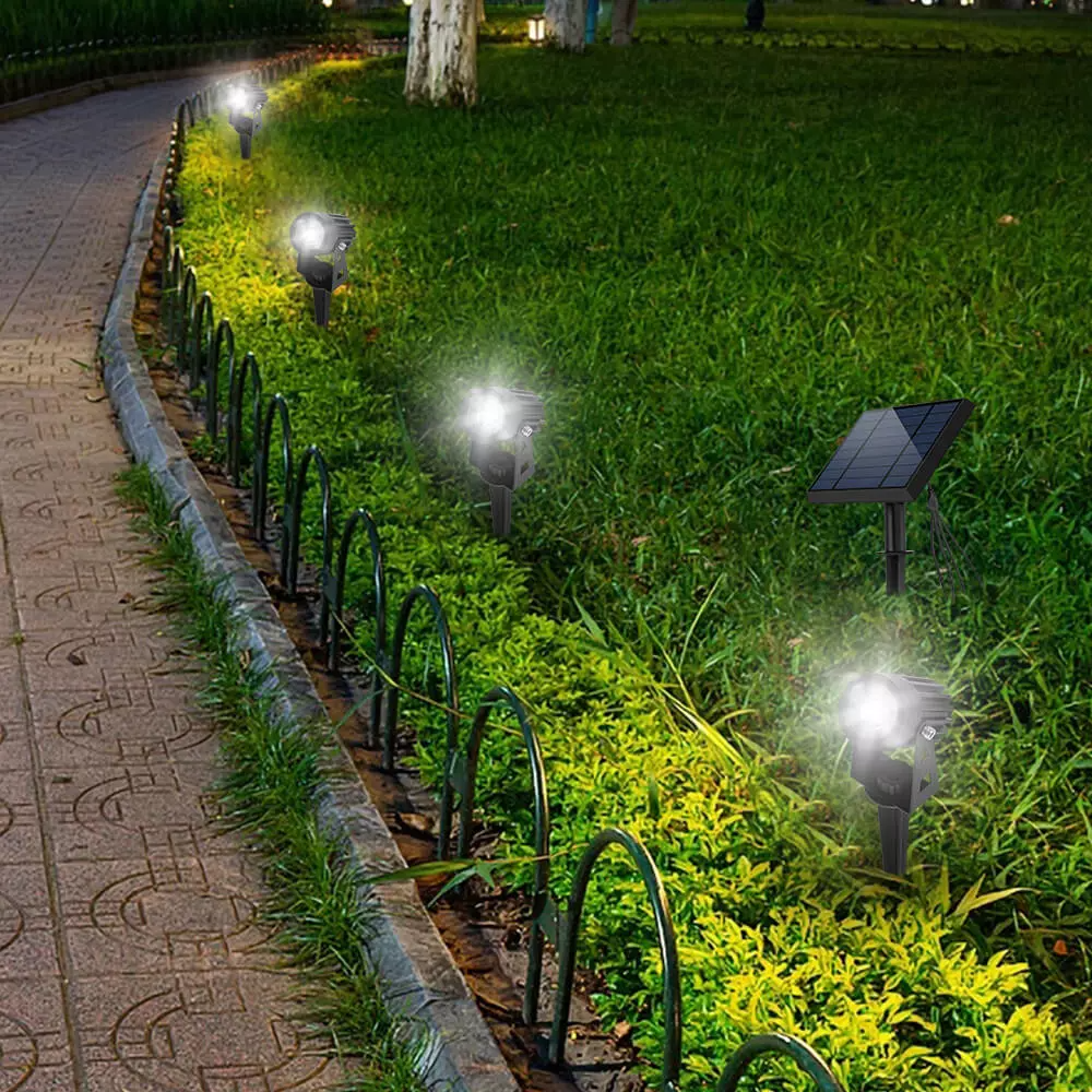 YH0522-4 Dual Head Solar Spotlights Aluminum Landscape Outdoor Waterproof Lights