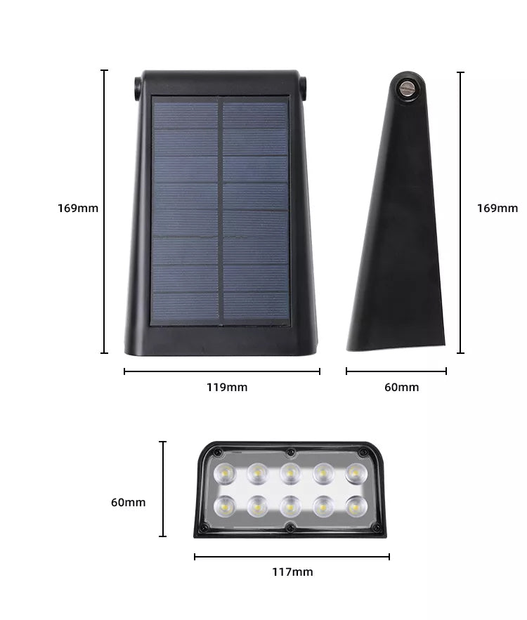 YH0606 Outdoor Security Led Waterproof Super Bright Solar Wall Garden Lights