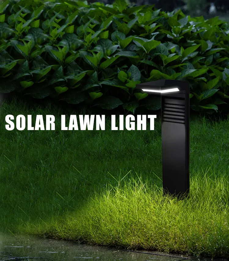 YH0801 Solar Powered Landscape Waterproof Led  Bollard Lawn Garden Lights