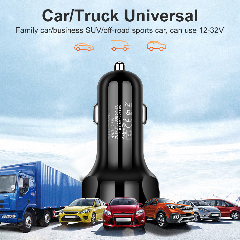 YSY-395KC Car Universial Triple Port USB Quick Power Charger