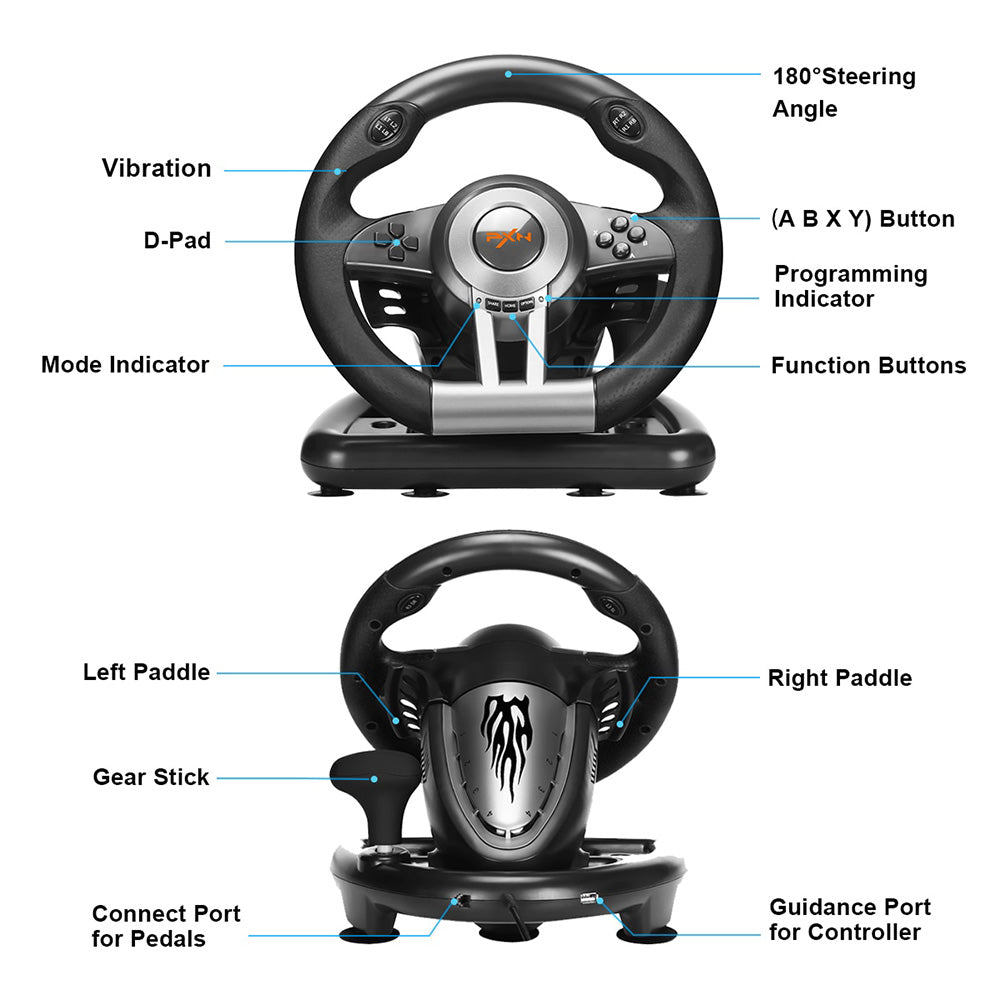 PXN V3Pro Game Steering Wheel For PC/PS4/Xbox One/XboxSeries S/X/Nintendo Switch