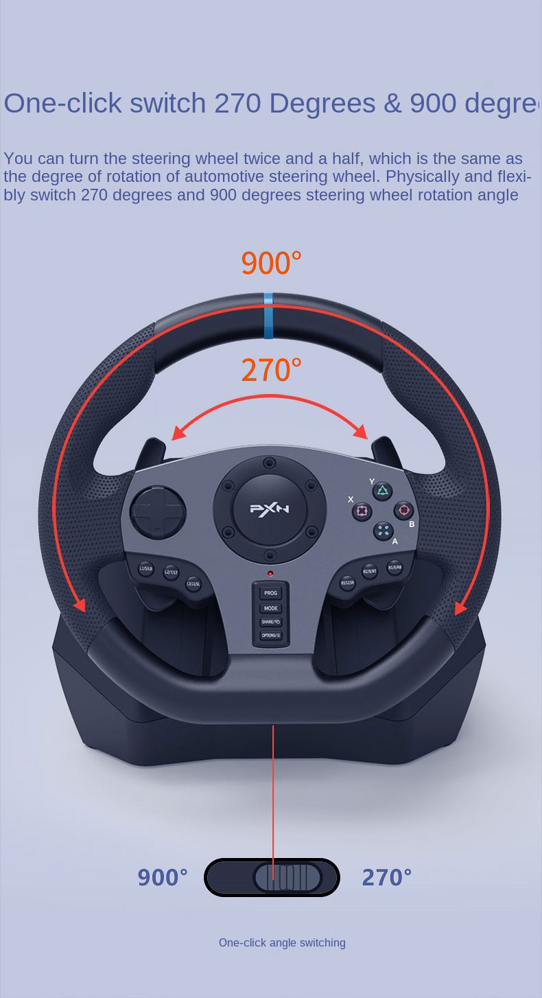 900 Degree Racing Game Aiming Wheel PC Game Machine Car Simulation Driving