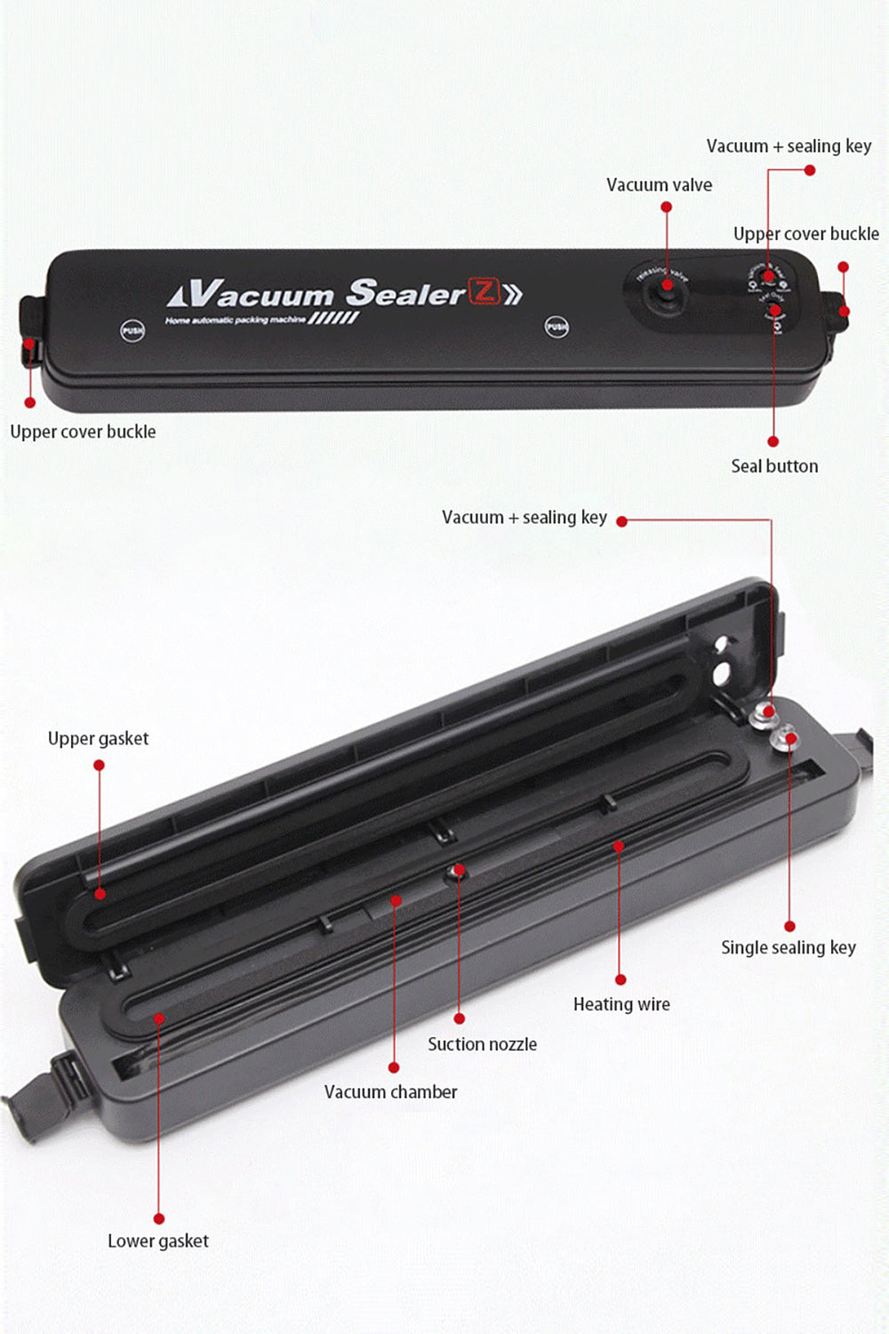Household Food Vacuum Sealer Food Packaging Machine Film Sealer AU Plug Vacuum Packer Kichen Tool
