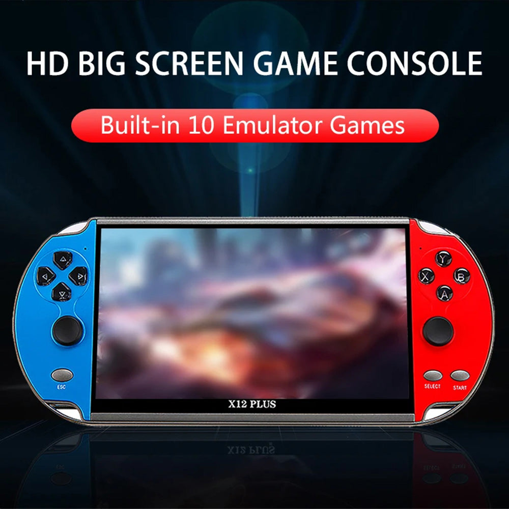 X12 Plus 7 Inch Handheld Game Console HD Screen  Built-in 10000 Retro Games