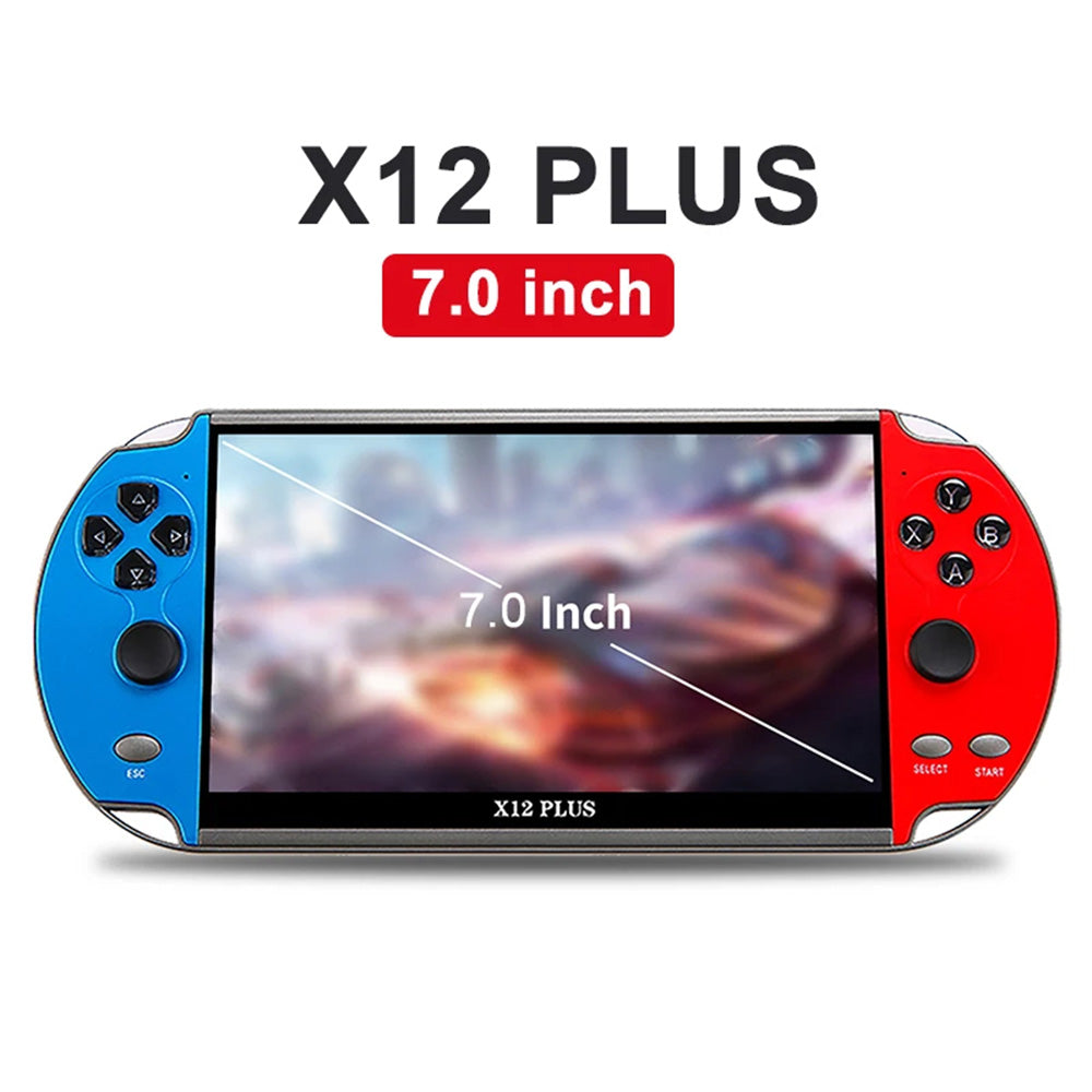 X12 Plus 7 Inch Handheld Game Console HD Screen  Built-in 10000 Retro Games