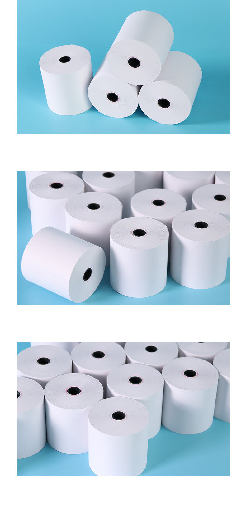 1 Roll 75x75mm 1 Ply White Bond Paper Cash Register Receipt Rolls Non-Thermal