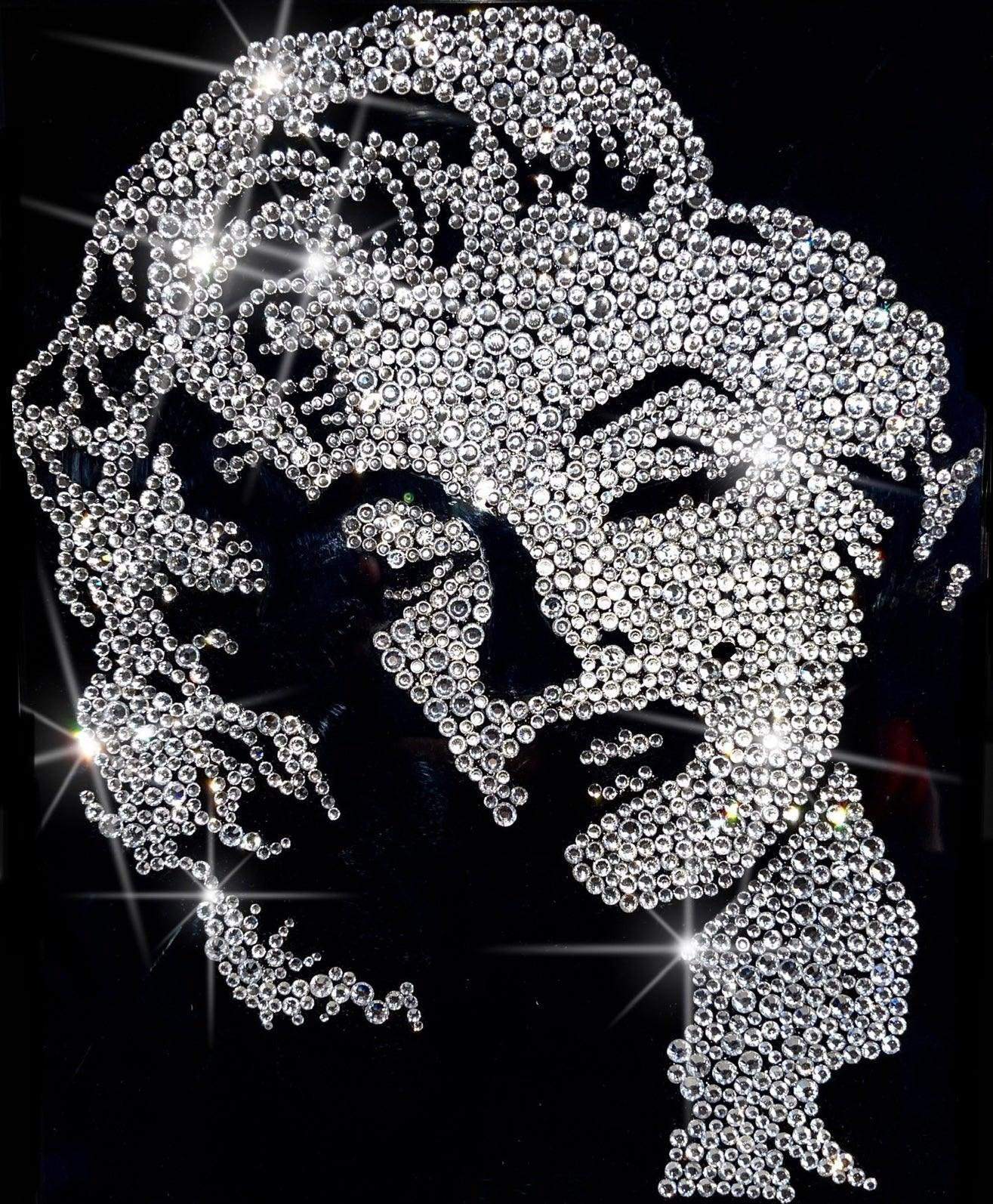 3d Crystal Portrait Of Marilyn Monroe With Shine Sparky Swarovski Crystals Best Wall Art 9438