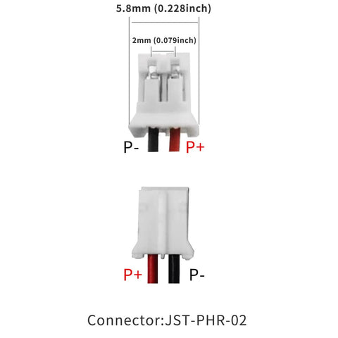 jst ph 2.0 connector dimensions