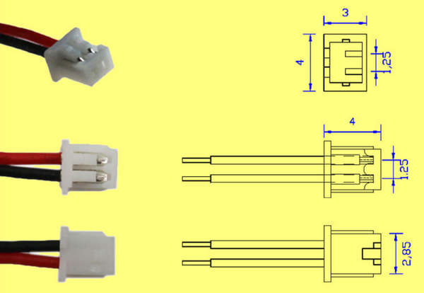 Molex1.25-2P battery connector