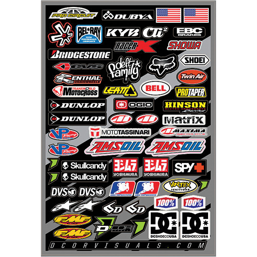 Red Bull Stickers Graphics Decal Sheet - 19PC 18x12 MX ATV Motoross Dirt  Bike