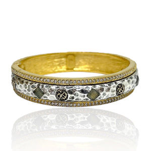Gold Mota Oval Coin Bangle - Carl Meyers