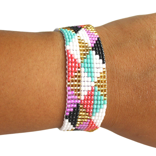 Prisma Adjustable Beaded Bracelet – Handmade by Friendship Bridge®