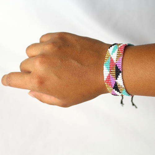 Prisma Adjustable Beaded Bracelet – Handmade by Friendship Bridge®