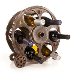 Geer and Wheel Wine Rack 