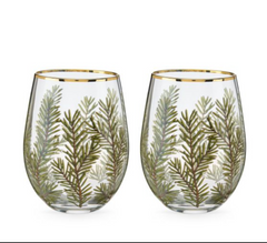 Woodland stemless wine glasses