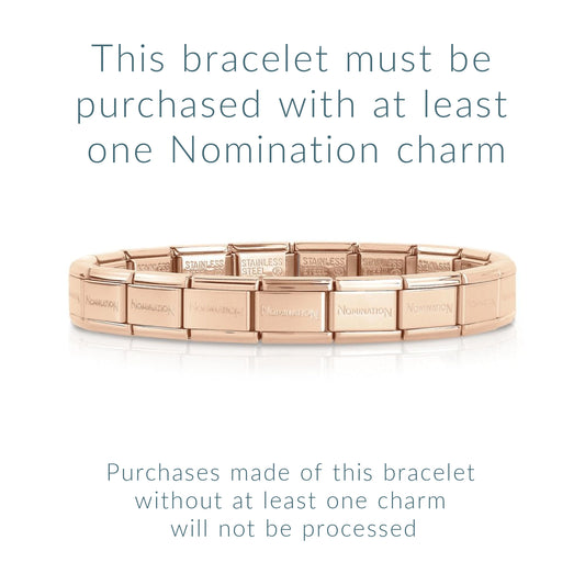 Silver tone Nomination Italy circle link charm bracelet | eBay