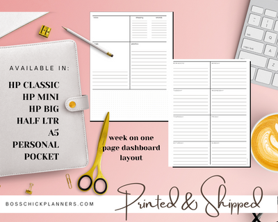 Yearly Dated Week On 2 Page Printed Planner Inserts– Planner Press