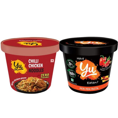 Noodles & Pasta Combo Pack of 2 - Chilli Chicken Noodles, Creamy Tomat